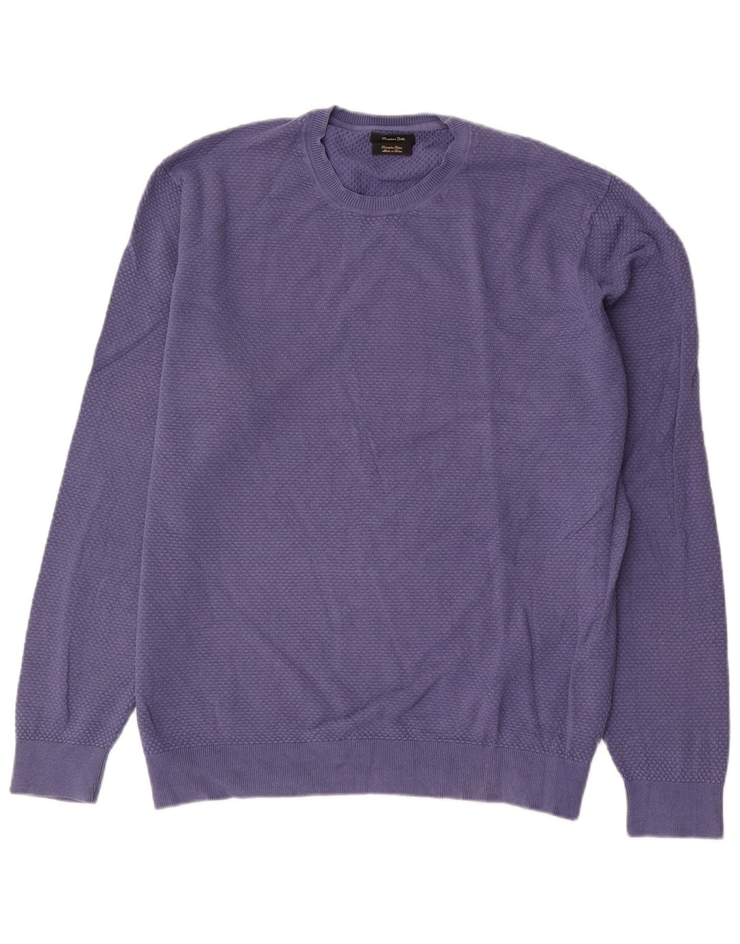 Massimo Dutti Pull à col rond pour homme XL en coton bleu