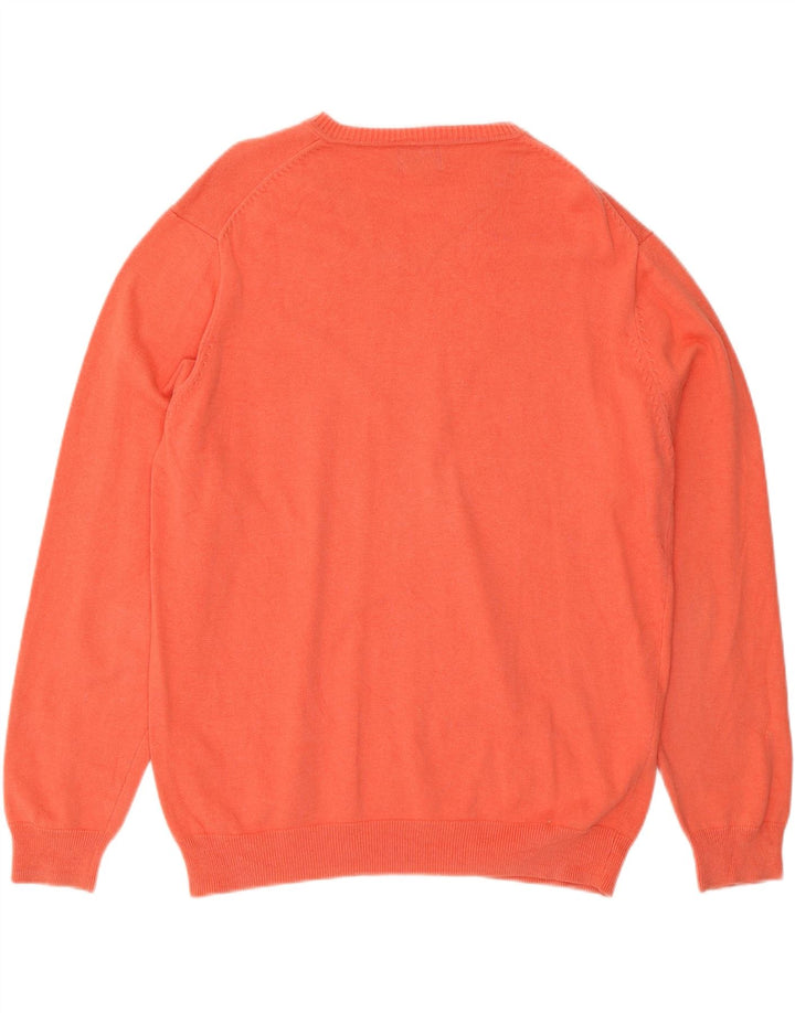 MASSIMO DUTTI Pull Col V Homme Grand Rose Coton