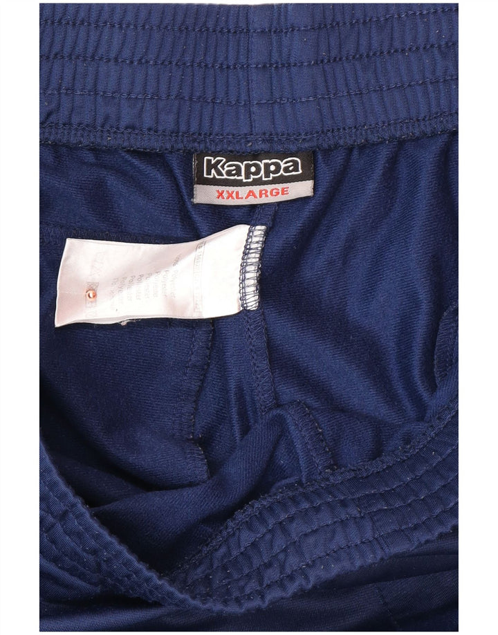 KAPPA Pantalon de survêtement graphique pour homme 2XL Bleu marine Colorblock Polyester