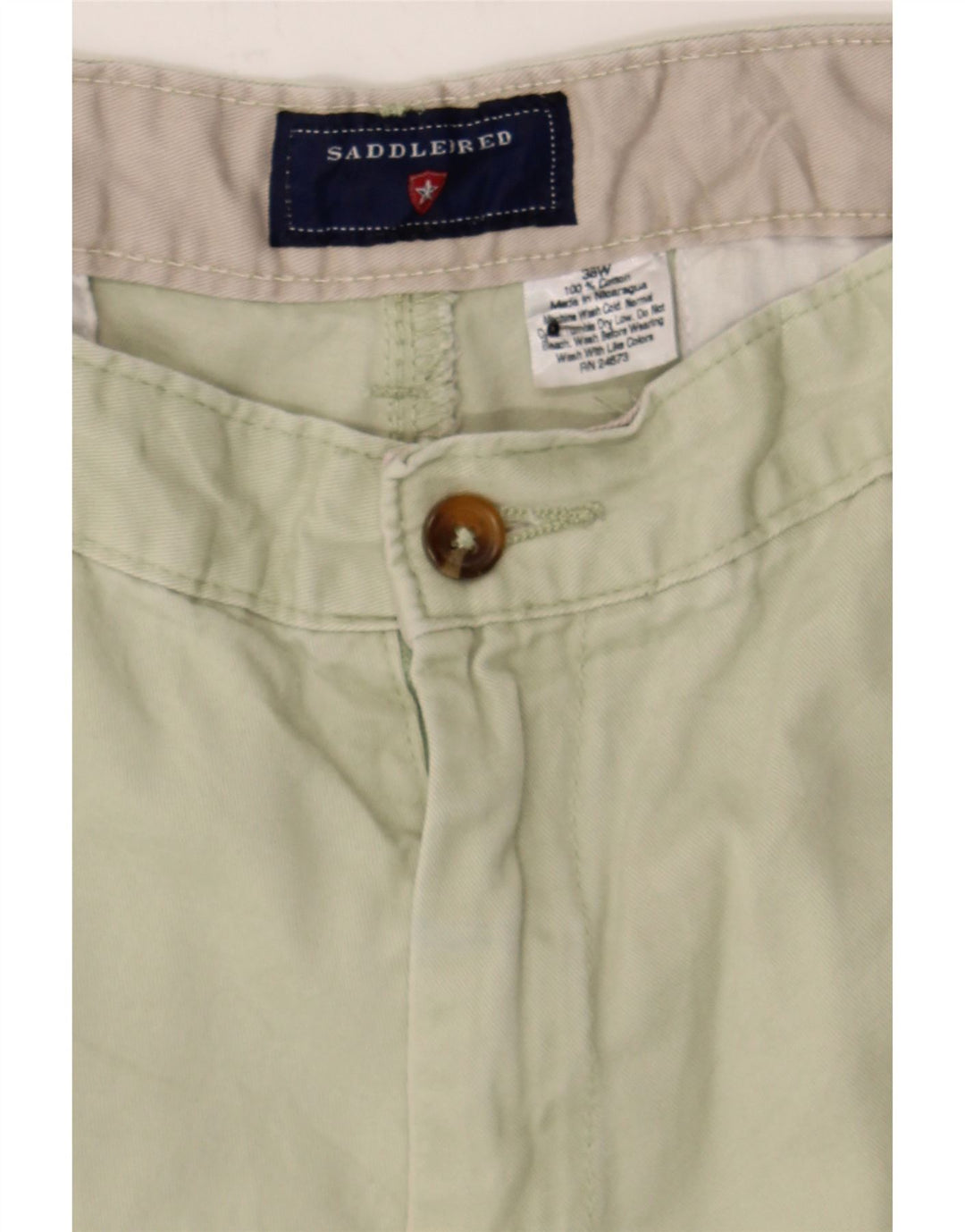 SADDLEBREED Mens Casual Shorts W38 XL Green Cotton Vintage Saddlebreed and Second-Hand Saddlebreed from Messina Hembry 