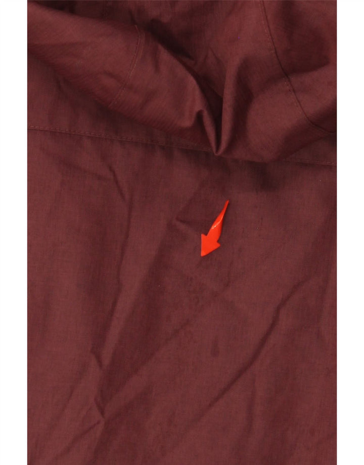 COLUMBIA Veste coupe-vent surdimensionnée à capuche pour femme UK 10 Petit Bordeaux