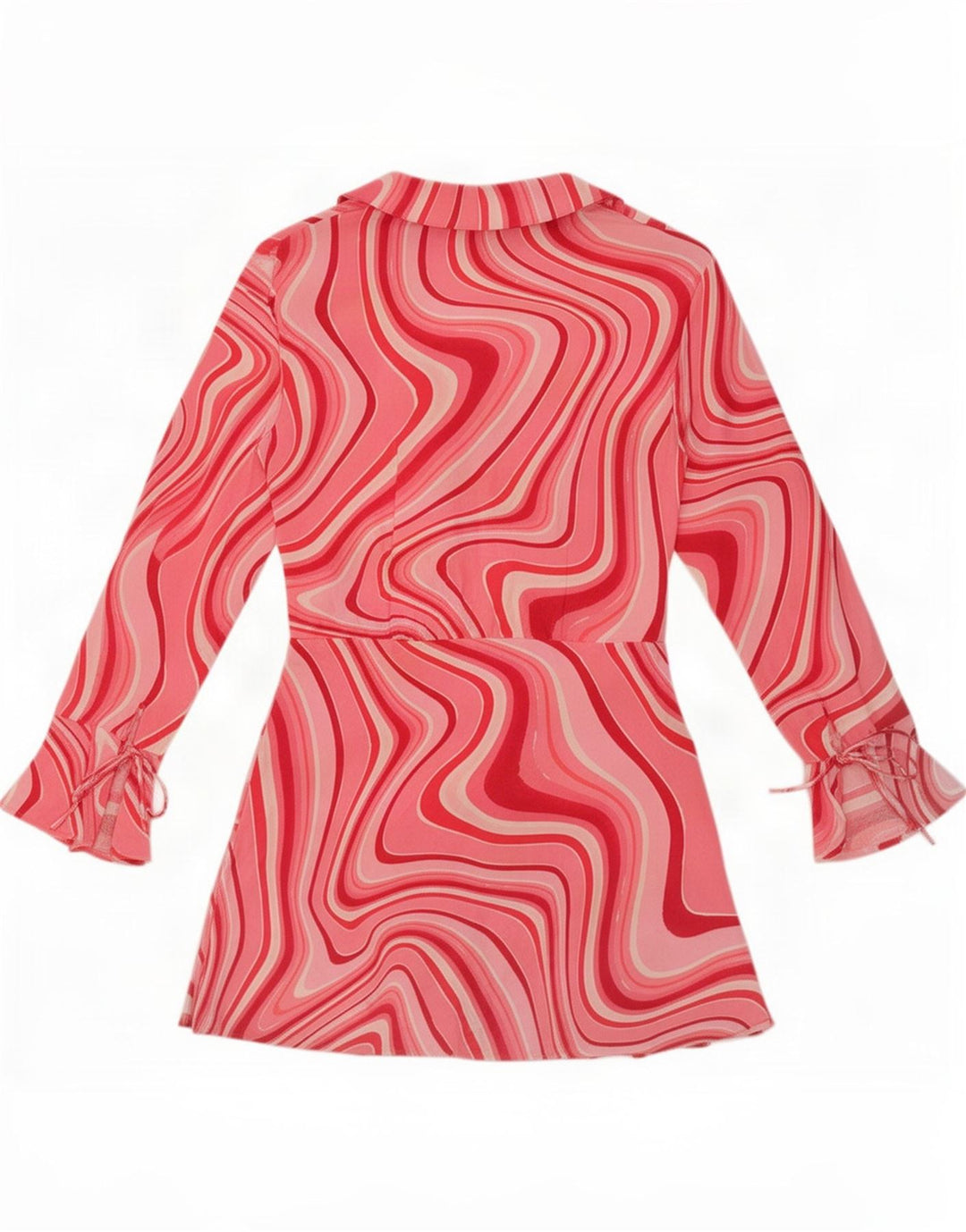 Zara Robe fourreau découpée à motif abstrait pour femme UK 12 Rose moyen