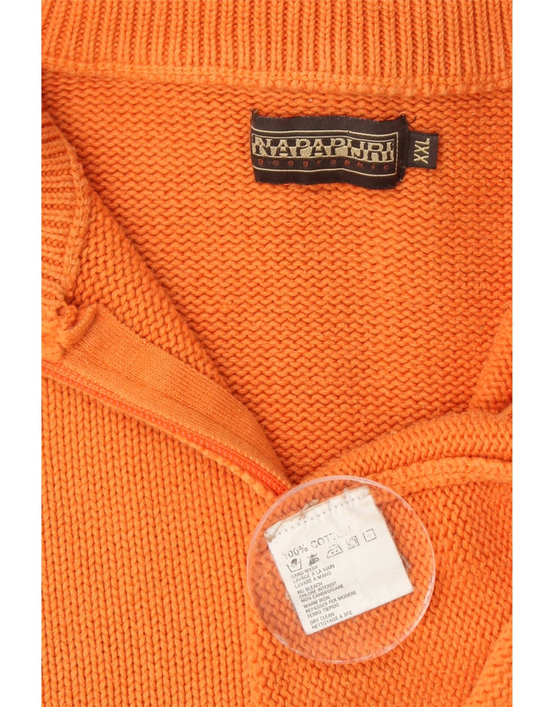 NAPAPIJRI Pull à col zippé géographique pour homme 2XL Orange Coton