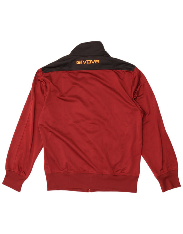 Givova Veste de survêtement graphique pour homme XL Bordeaux Colourblock Polyester