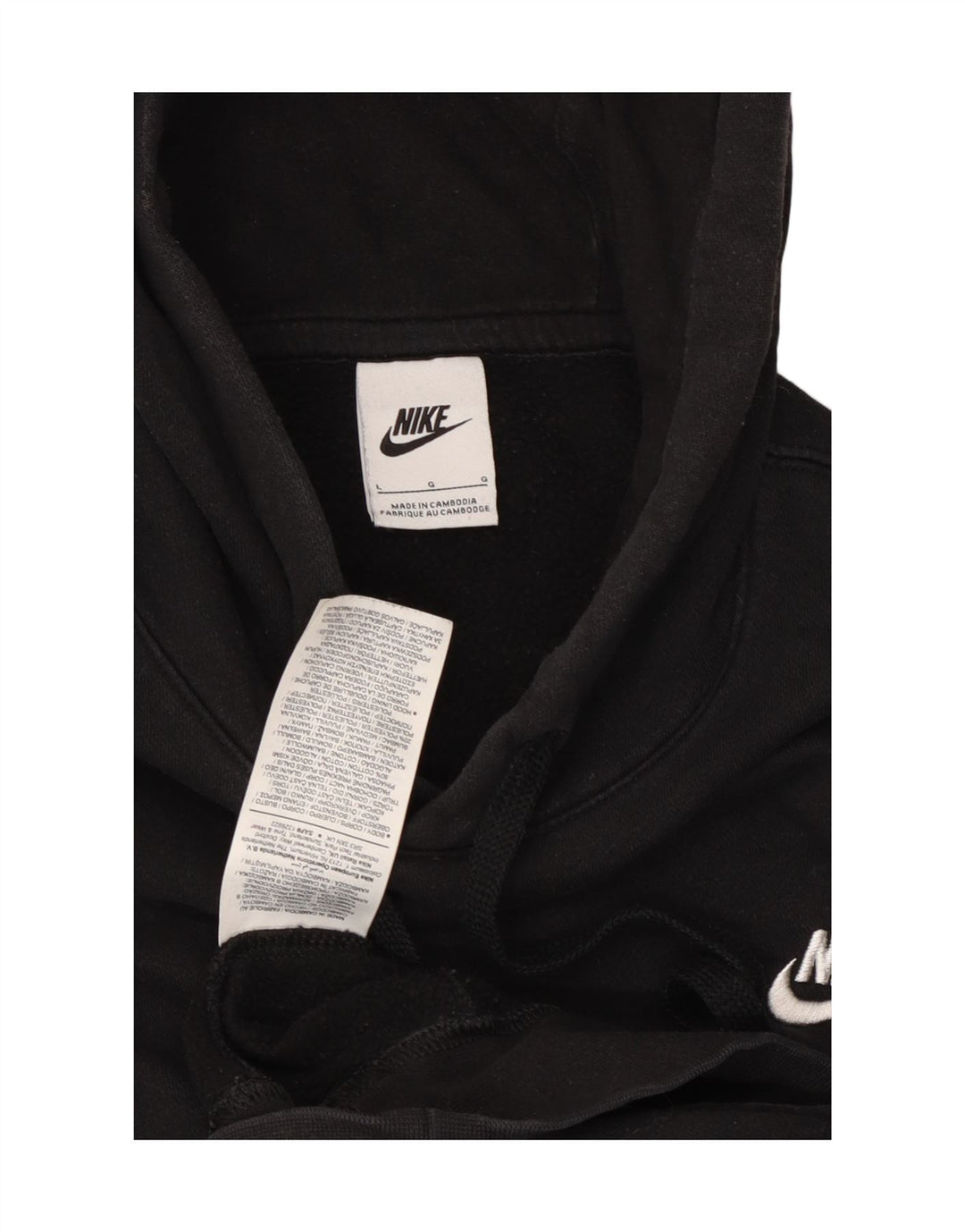 NIKE Pull à capuche pour homme Grand coton noir