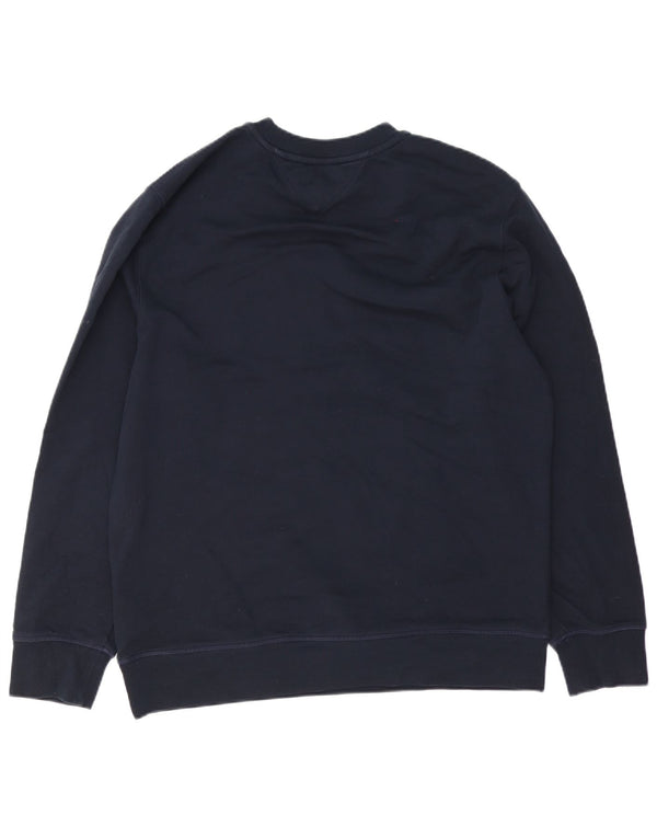 Tommy Hilfiger Sweat-shirt coupe décontractée pour homme en coton bleu marine Taille L