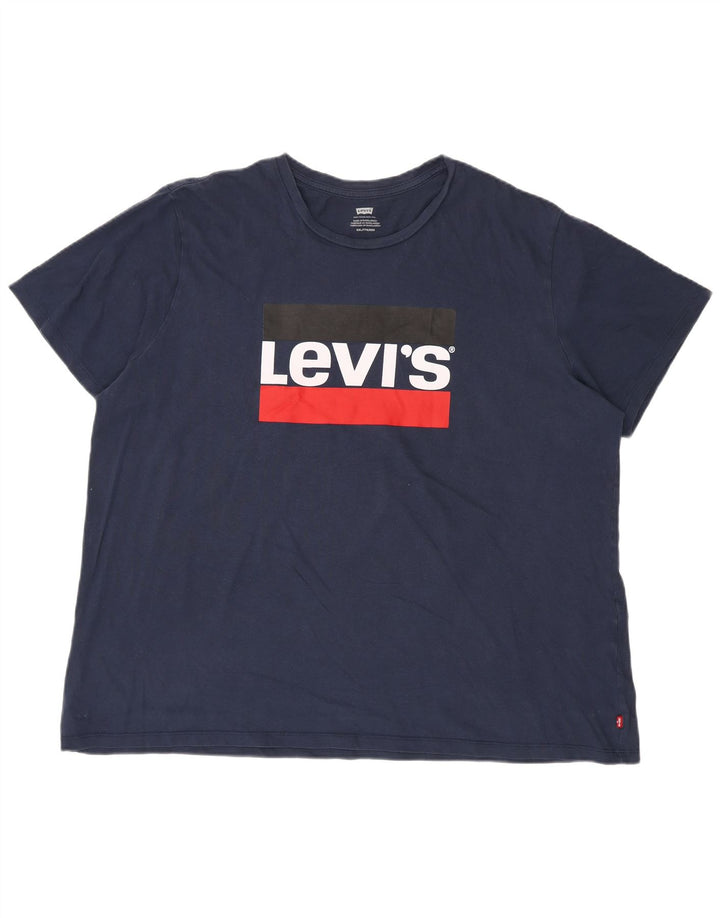 Levi's T-Shirt Graphique Homme 2XL Bleu Marine