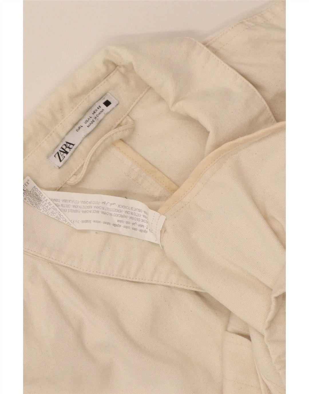 Zara Veste utilitaire pour homme UK 40 Grand coton beige