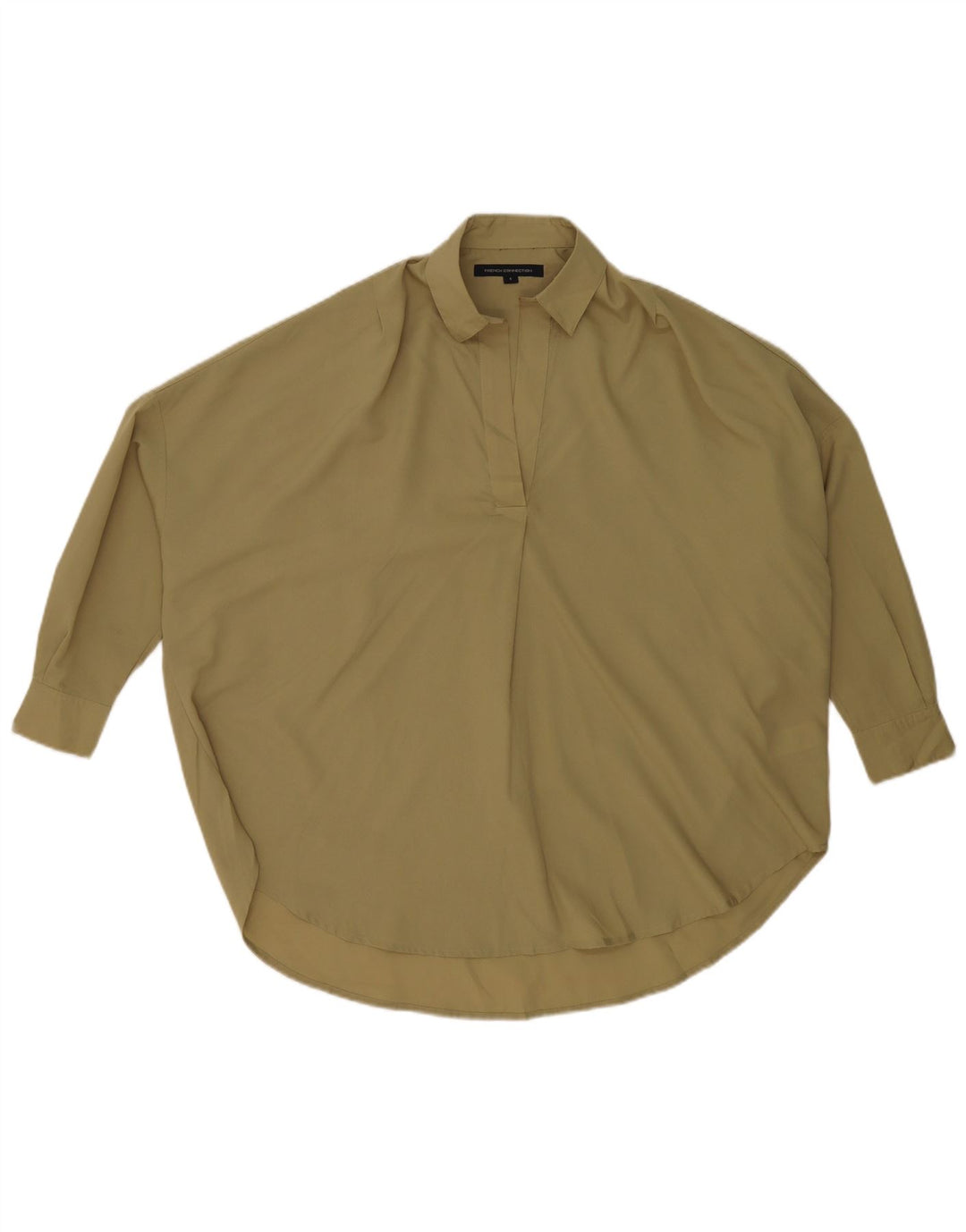 French Connection Chemise pull surdimensionnée pour femme UK 10 Petit Kaki