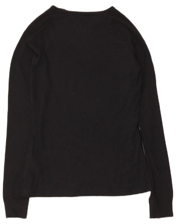 Mountain Warehouse Haut à manches longues pour femme UK 8 Petite laine noire