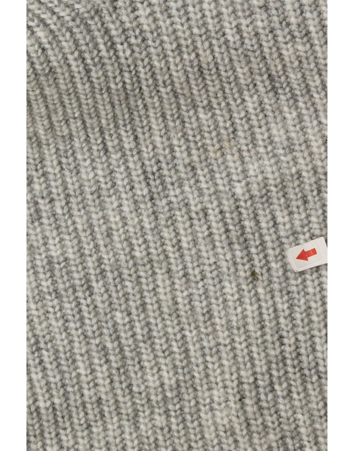 Marks & Spencer Pull col en V pour femme UK 14 Gris moyen Polyester