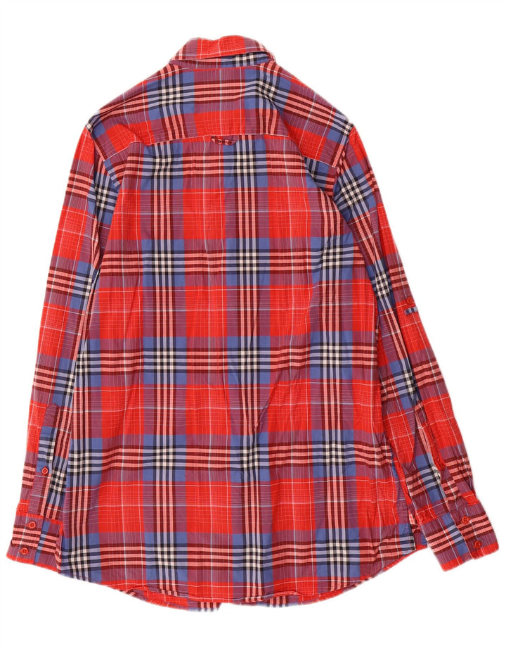GANT Chemise Femme UK 12 Coton à Carreaux Rouge Moyen