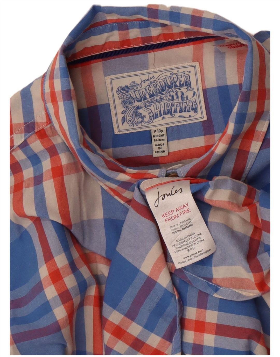 Joules Chemise Garçon 9-10 ans Bleu à Carreaux Coton