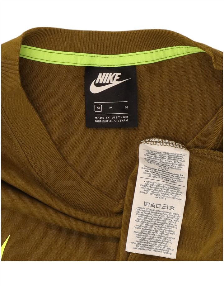 Nike T-shirt graphique pour homme en coton kaki moyen