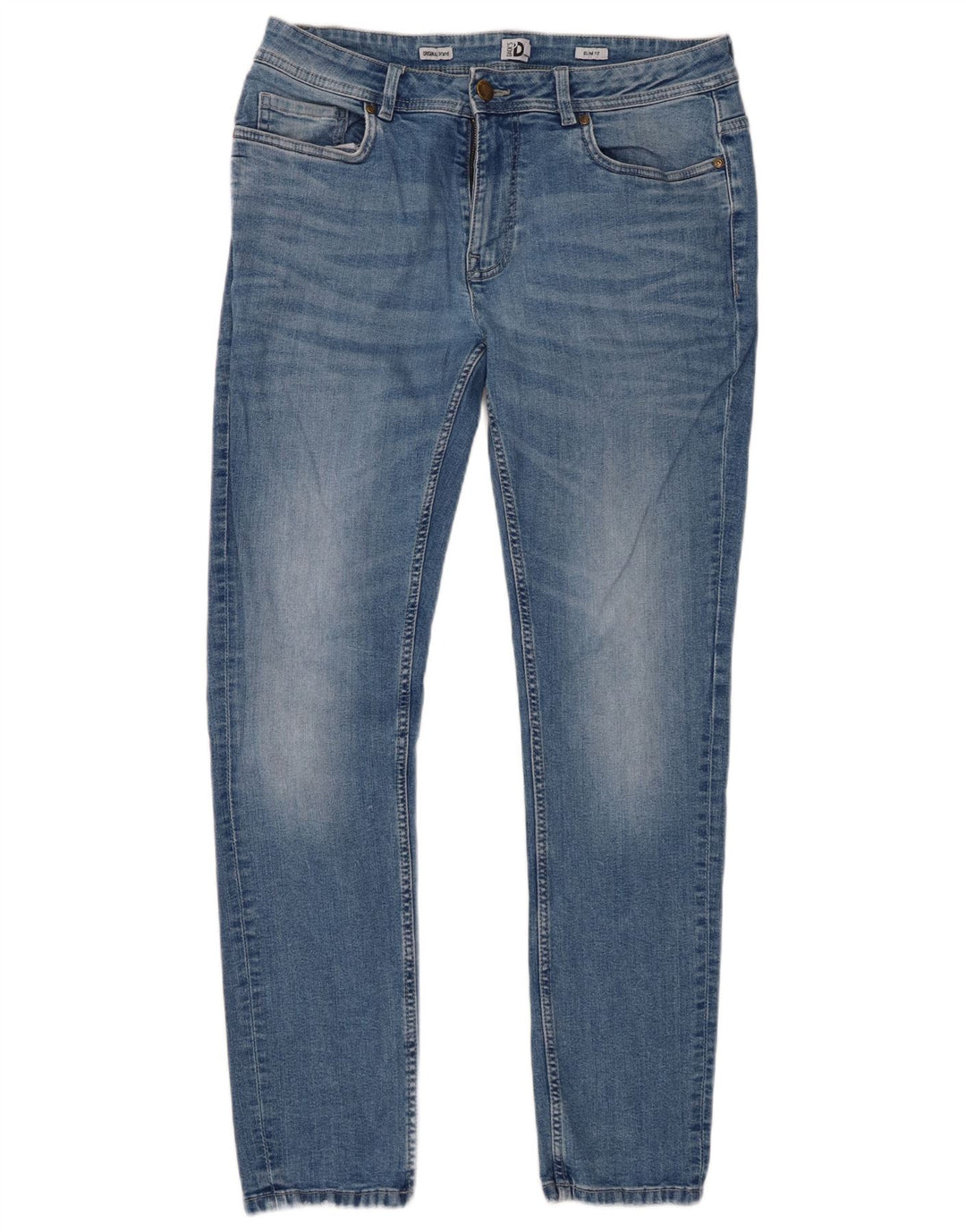Dack's Jean Slim Homme IT 50 Large W34 L31 Bleu Coton