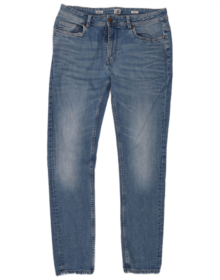 Dack's Jean Slim Homme IT 50 Large W34 L31 Bleu Coton