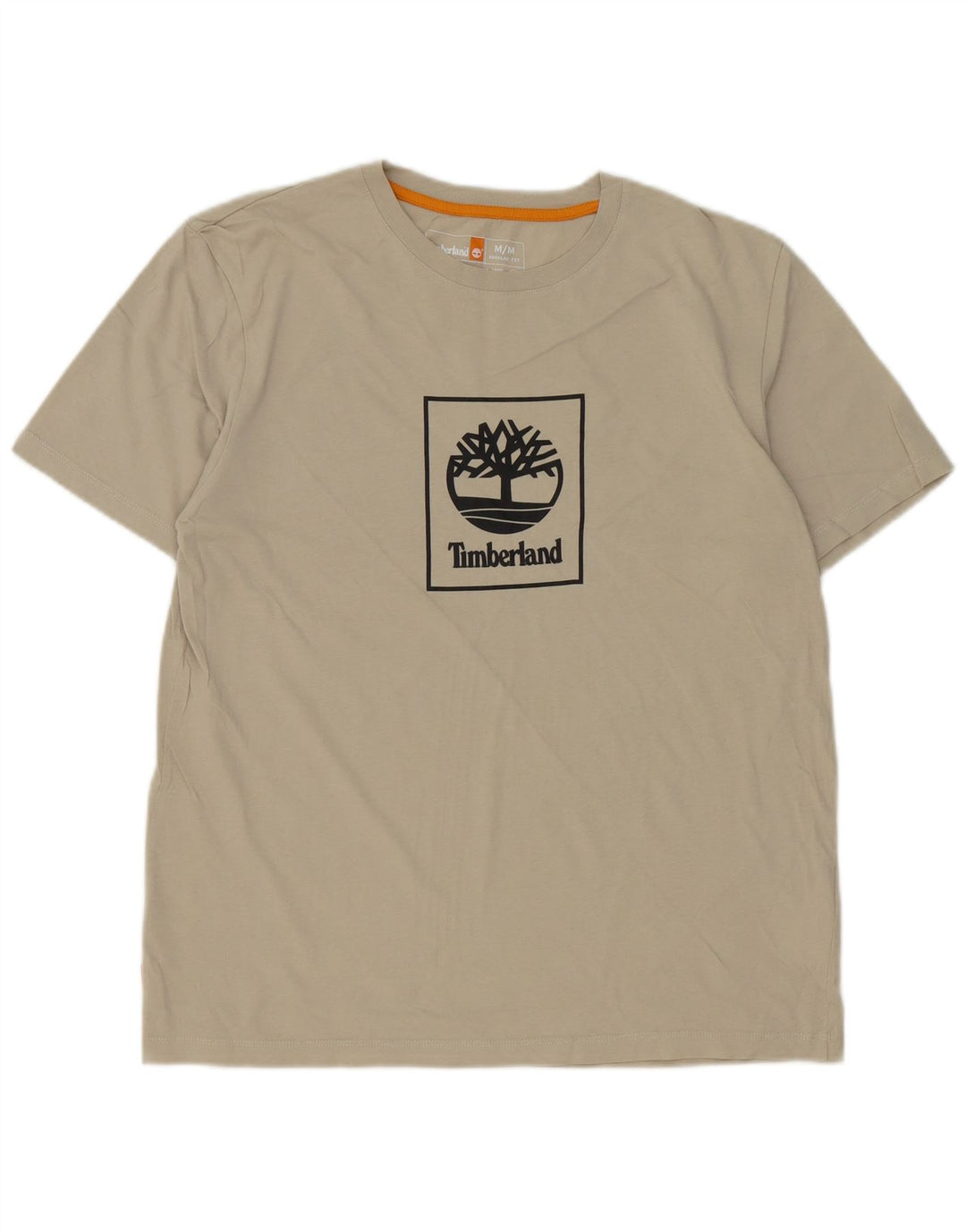 Timberland Tee-Shirt Regular Fit Graphic Homme Beige Moyen Coton