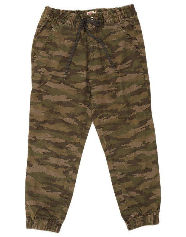 Levi's Pantalon Casual Joggers Femme Medium W30 L25 Kaki Camouflage