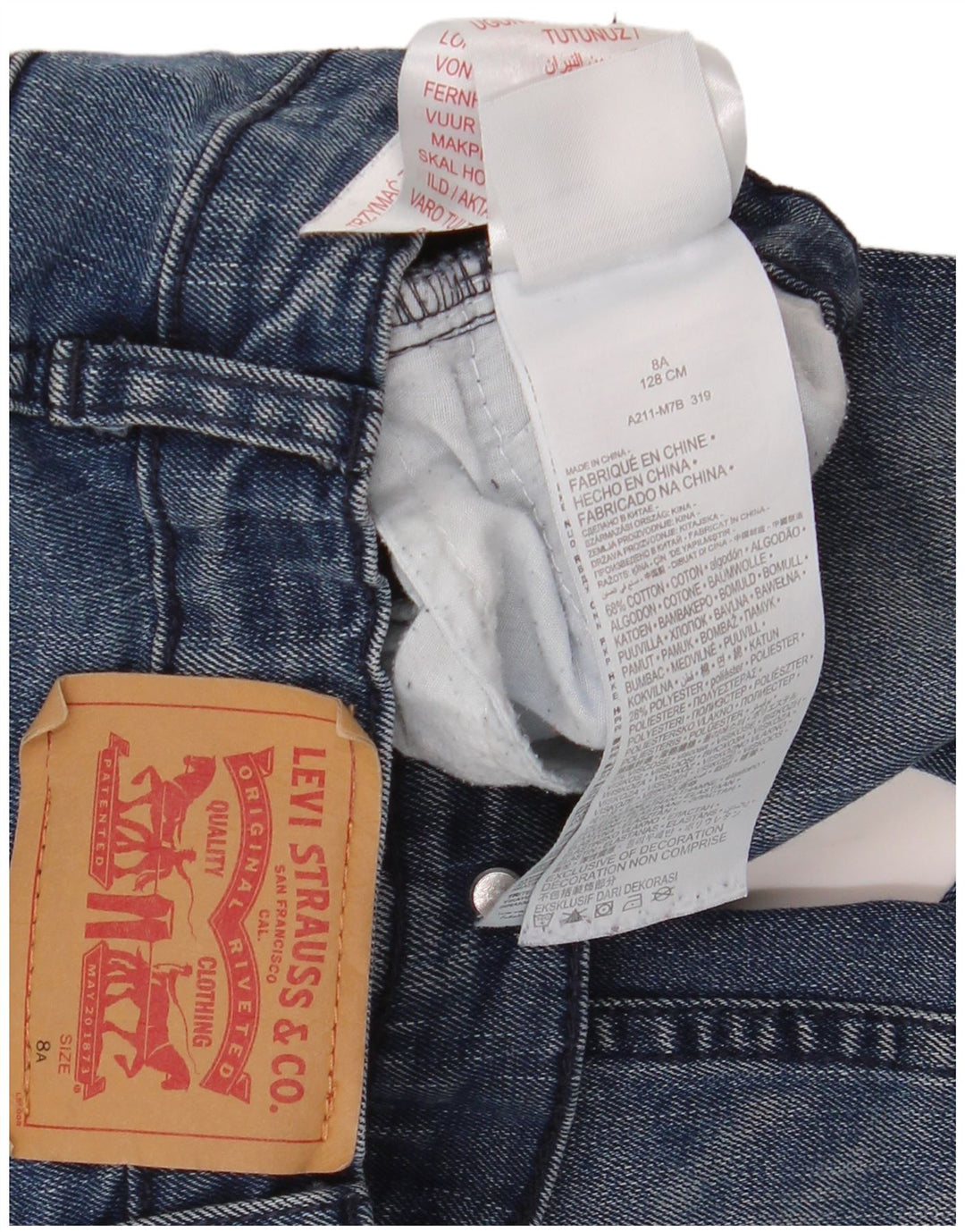 LEVI'S Jean skinny 510 fille 7-8 ans W25 L22 Bleu Coton