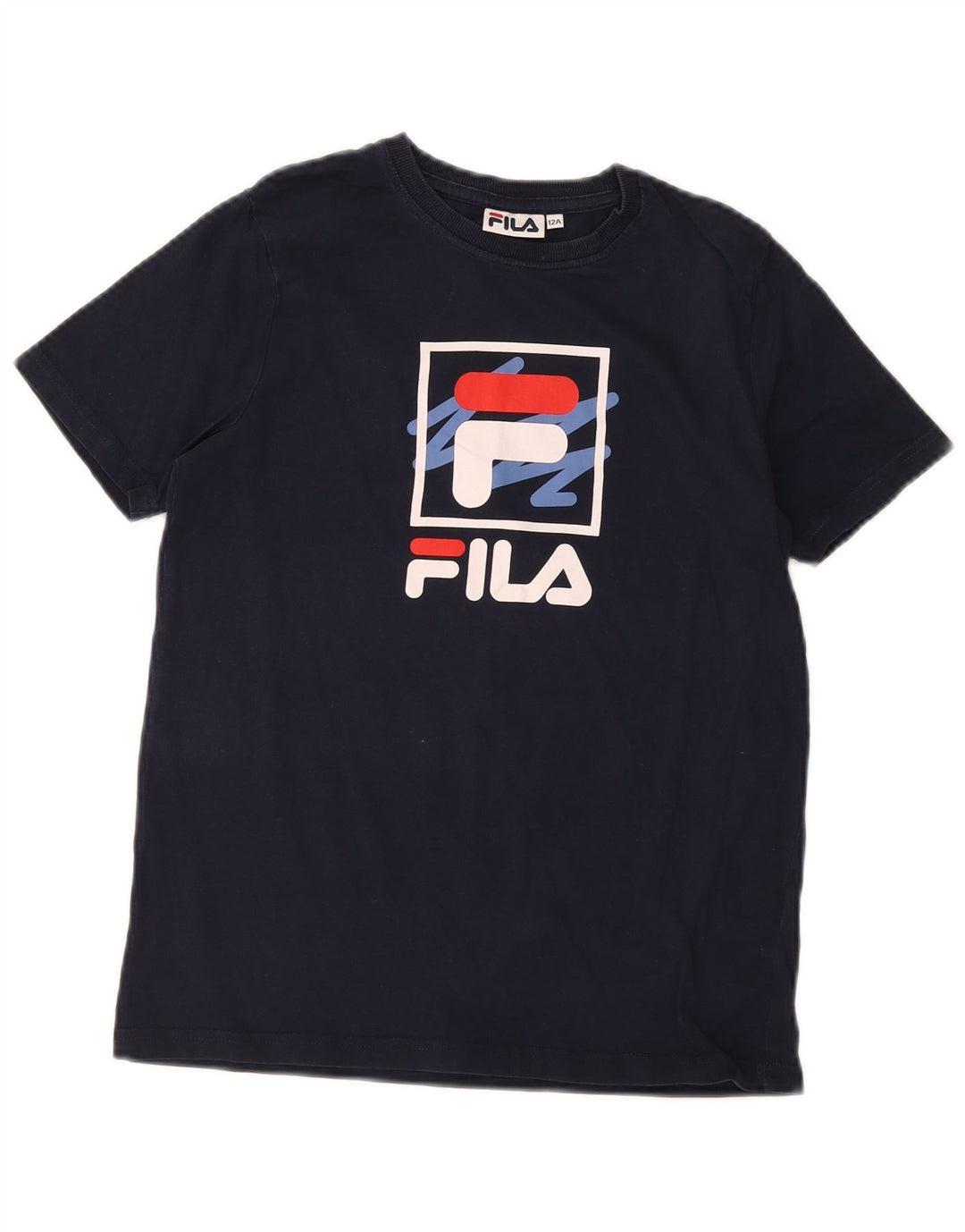 Fila T-Shirt Graphique Garçon 11-12 ans Bleu Marine