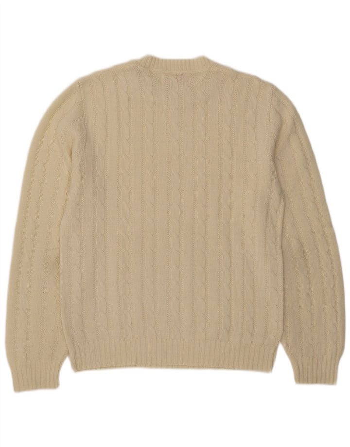 Jantzen Pull Col Rond Homme Blanc Cassé Moyen