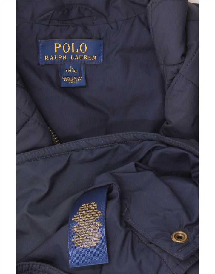 Polo Ralph Lauren Gilet matelassé garçon 14-15 ans Large Bleu Marine Polyester