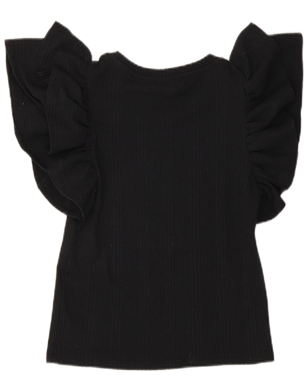 Zara Womens Crop Blouse Top UK 10 Petit Noir
