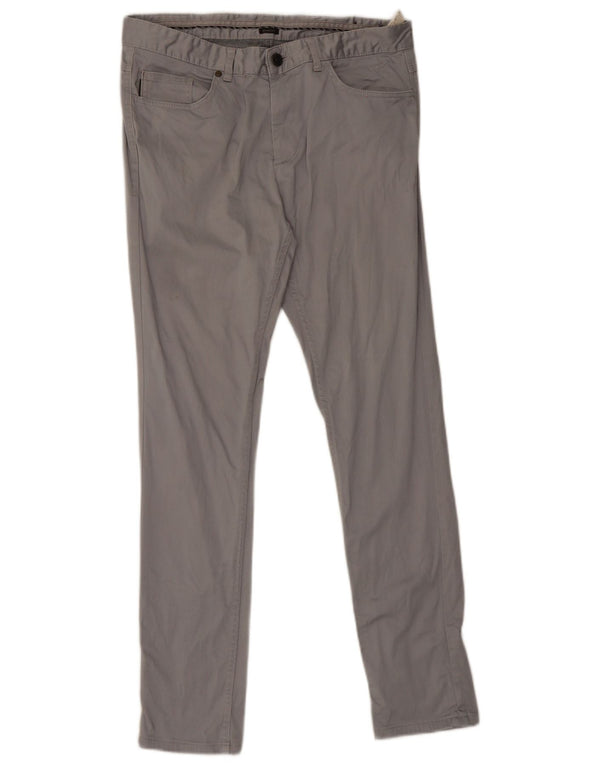 Zara Pantalon décontracté slim pour homme EU 44 Large W34 L31 Gris Coton