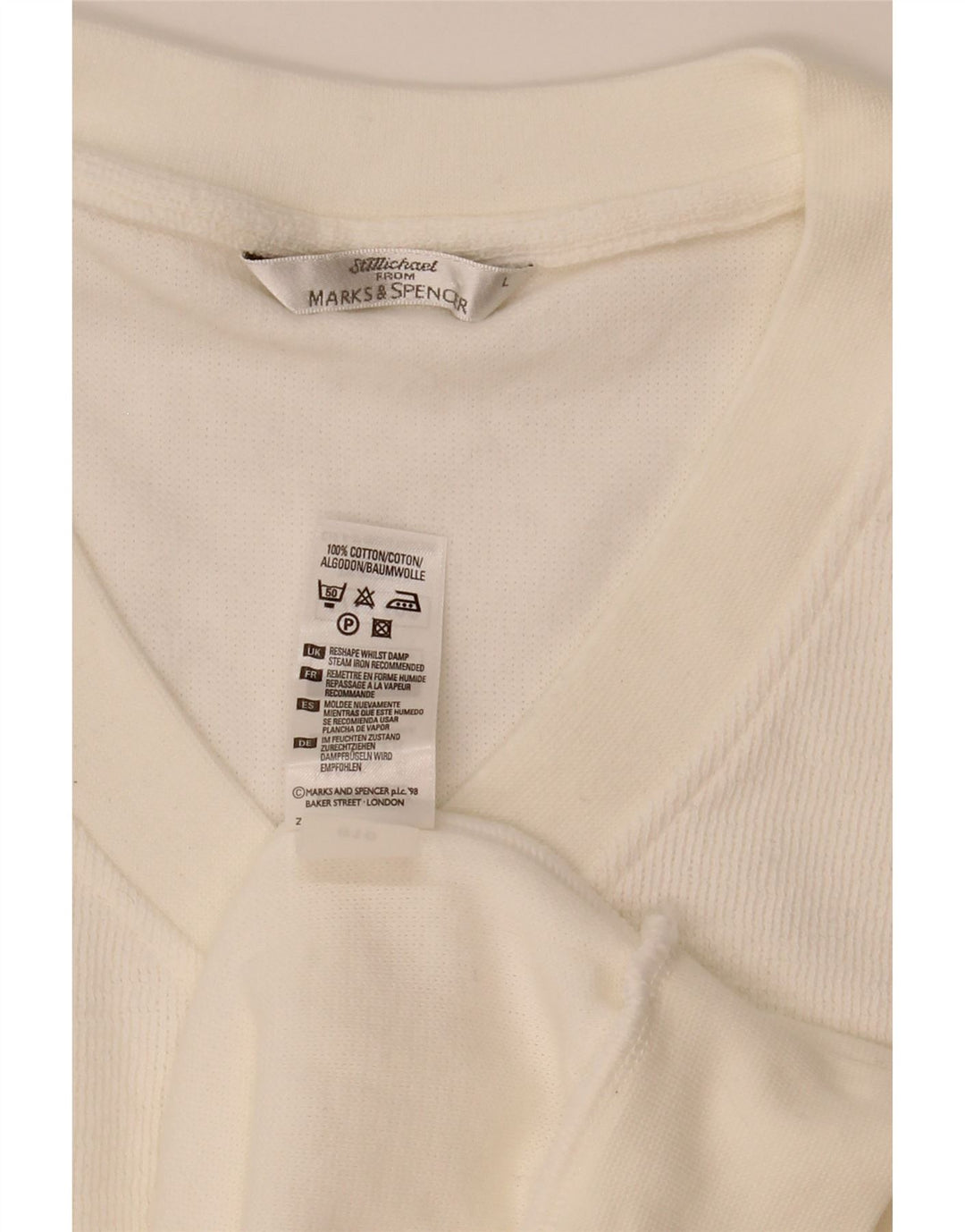 Marks & Spencer Débardeur pour homme en coton blanc Taille L