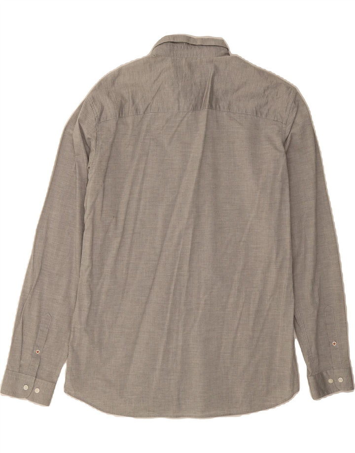 JACK & JONES Mens Slim Shirt XL Grey Cotton Vintage Jack & Jones and Second-Hand Jack & Jones from Messina Hembry 