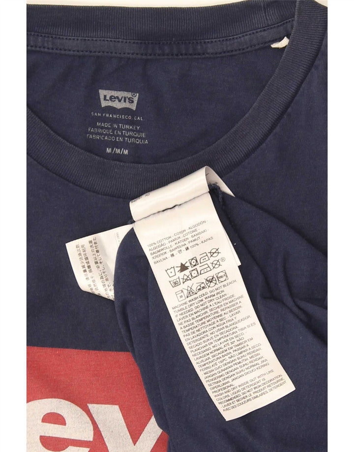 Levi's T-Shirt Graphique Homme Bleu Marine Moyen Coton