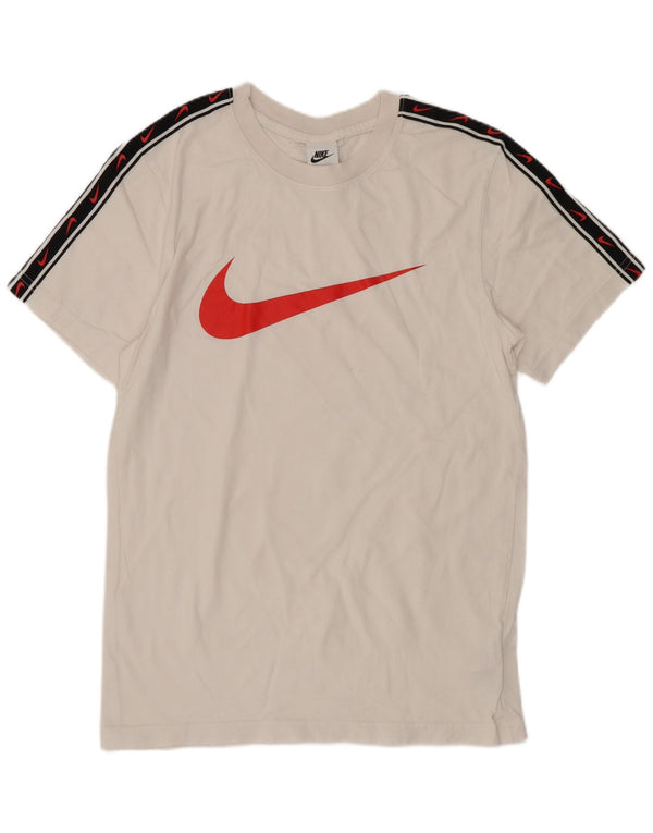 Nike T-shirt graphique pour homme en coton color block Blanc Taille S
