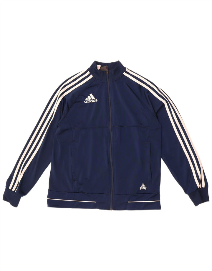 Veste de survêtement Adidas Garçon 13-14 ans Bleu Marine Polyester