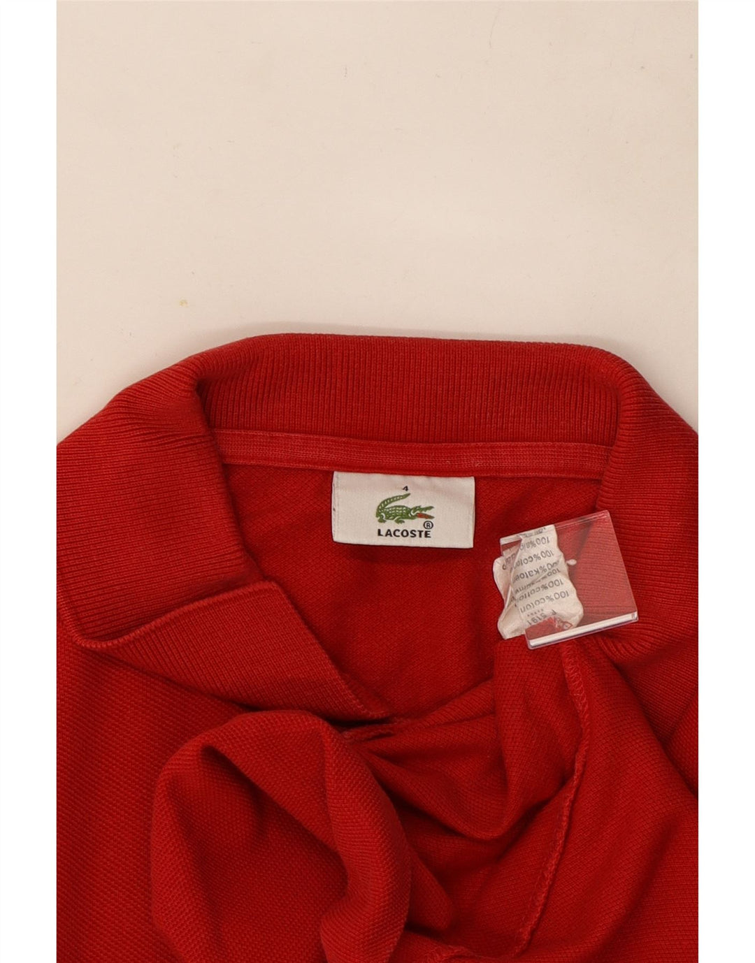 Lacoste Polo Homme Taille 4 Coton Rouge Moyen
