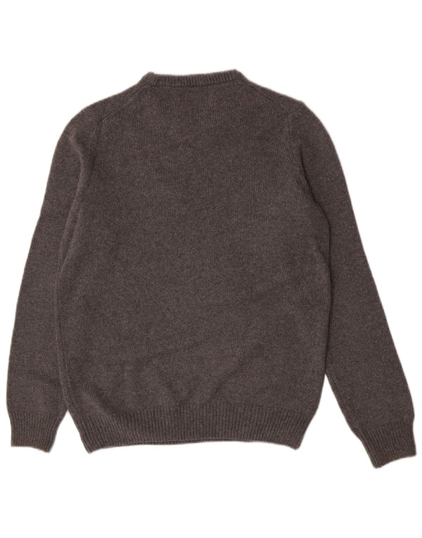 Trussardi Pull ras du cou pour femme UK 16 Large Gris Laine