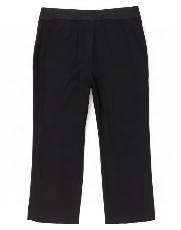 Marks & Spencer Pantalon chino droit pour femme UK 16 Large W36 L27 Noir