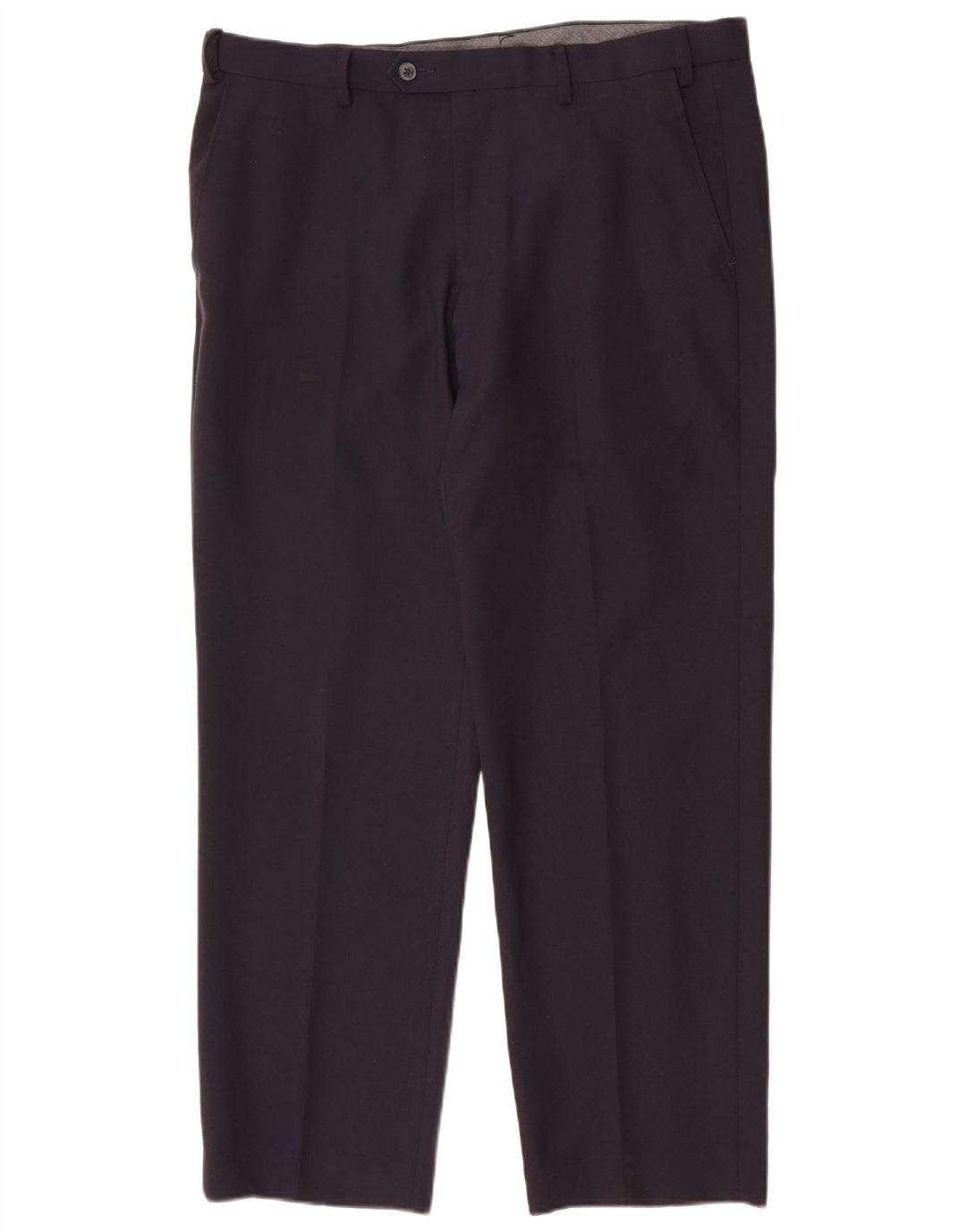 Marks & Spencer Pantalon de costume coupe classique pour homme W36 L29 Bleu marine Polyester