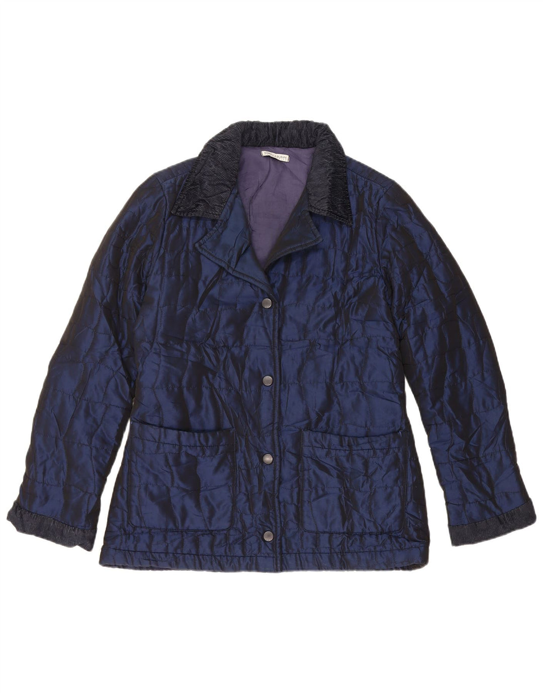 Mariella Burani Veste matelassée pour femme UK 12 Bleu marine moyen