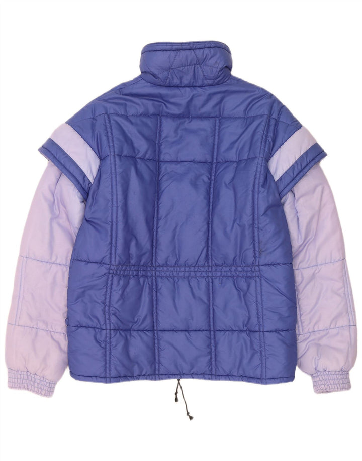 Veste matelassée homme vintage IT 48 Bleu Moyen Colourblock Polyamide