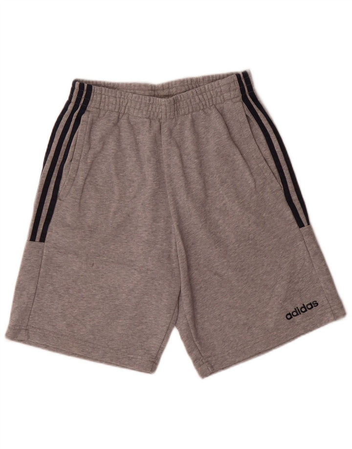 ADIDAS Short de sport homme petit gris coton