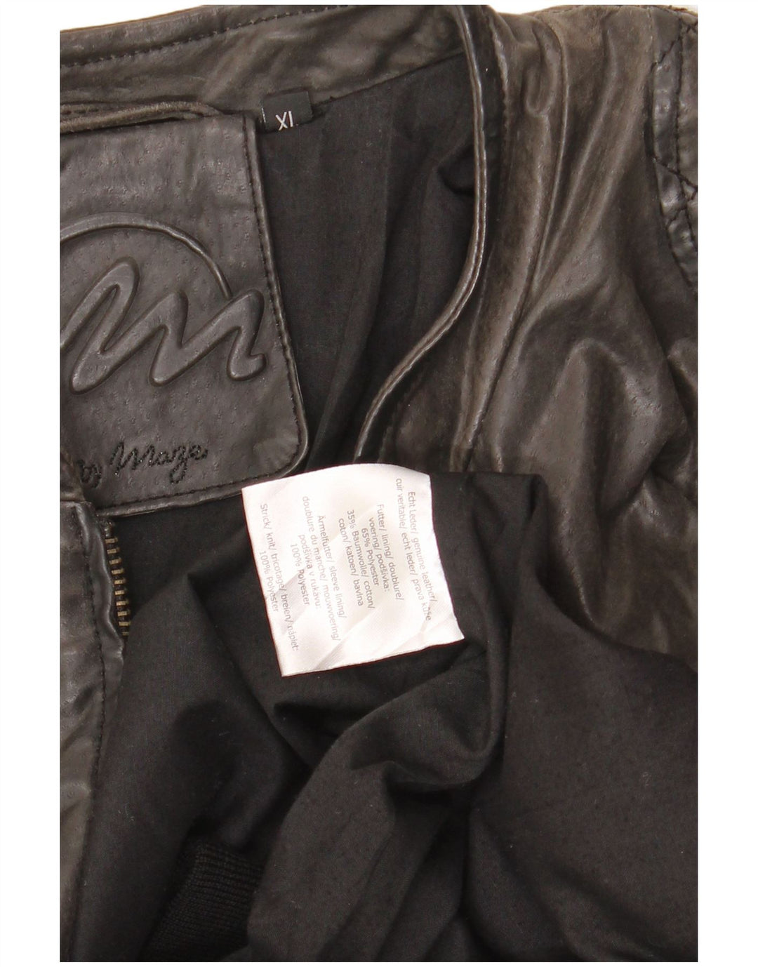 MAZE Veste Bomber en Daim pour Homme UK 38 Cuir Gris Moyen