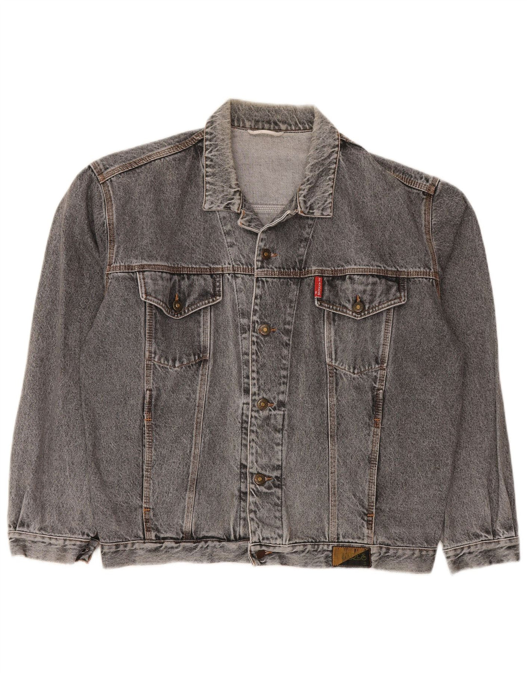 veste en jean homme vintage UK 42 XL Gris