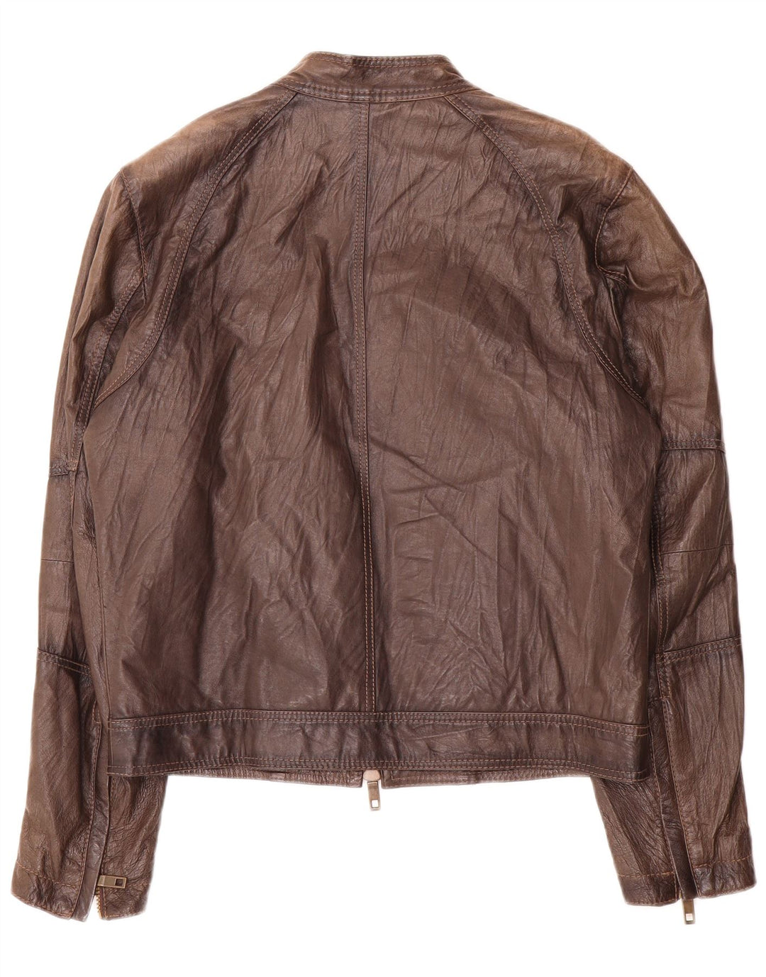 veste en cuir homme vintage IT 48 Marron moyen