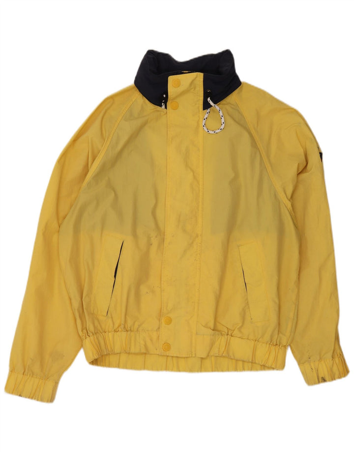 Tommy Hilfiger Veste de pluie à capuche pour homme UK 38 Medium Yellow Nylon