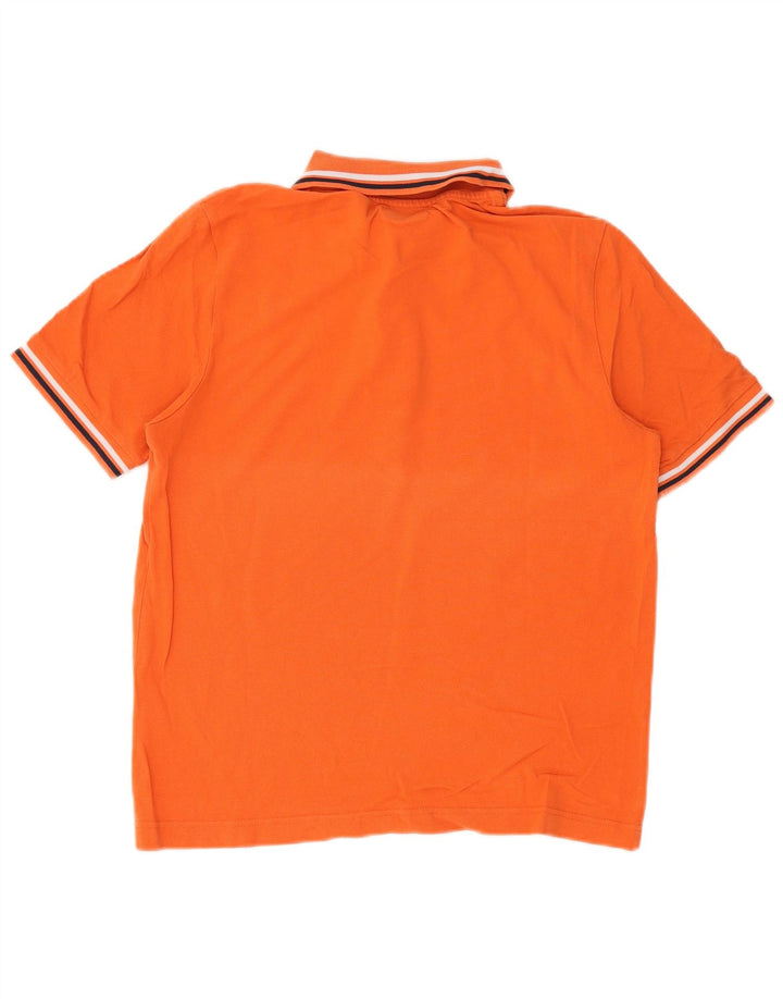 KAPPA Polo Homme Orange Moyen Coton