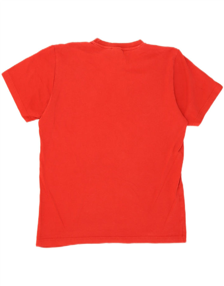 ADIDAS Mens Graphic T-Shirt Top Medium Red Cotton Vintage Adidas and Second-Hand Adidas from Messina Hembry 