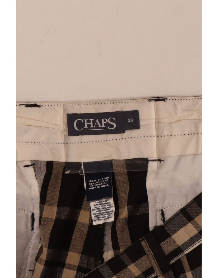 Chaps Short Chino Homme W38 XL Marron à Carreaux Coton