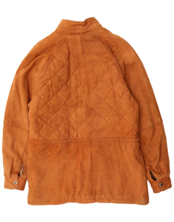 veste en daim homme vintage UK 42 XL cuir marron