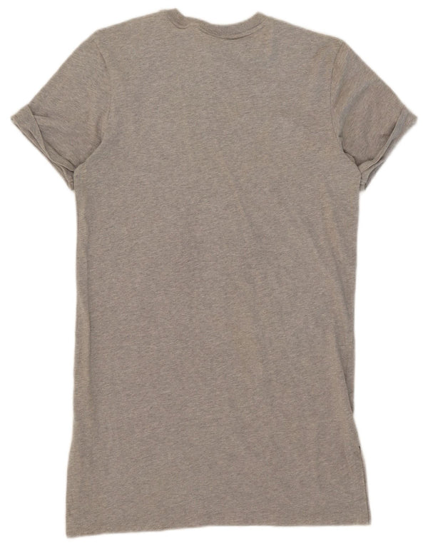 Adidas Robe t-shirt surdimensionnée pour femme UK 10 Petit coton gris