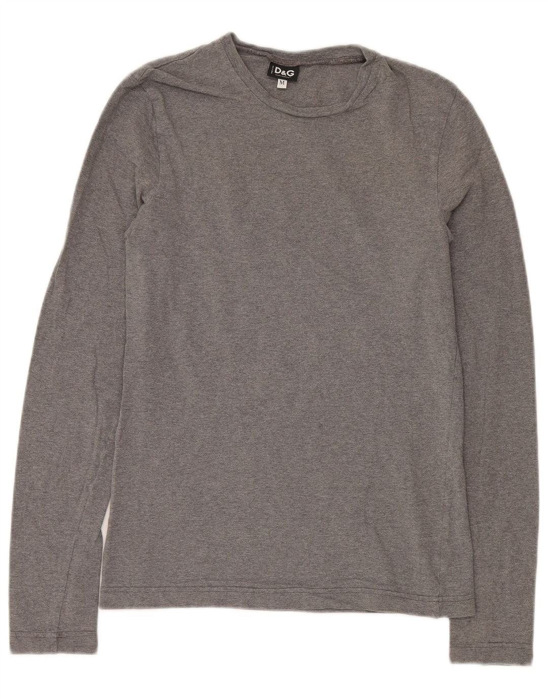 Dolce & Gabbana Haut à manches longues pour femme UK 12 Coton gris moyen